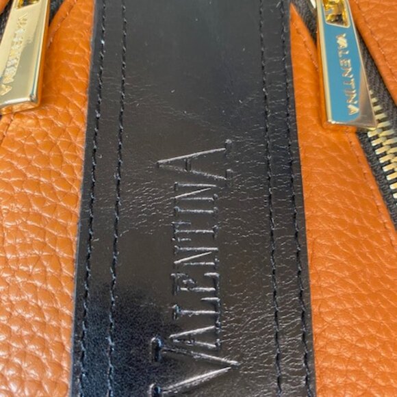 Valentina Leather Backpack in Rich Orange and Black - Picture 4 of 13